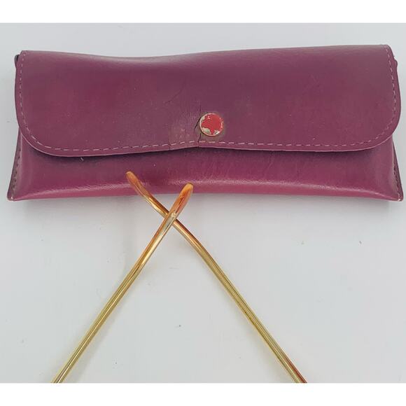 Retro Reading Glasses Plastic Round Frame Specs Brown Yellow Case Full Rim Optic - Picture 3 of 11